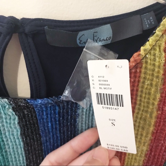 Eva Franco “Gail Rainbow Striped Tank”. - Picture 7 of 7